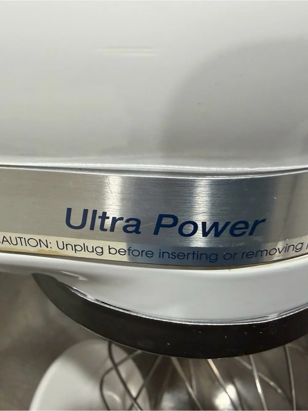 KitchenAid White Ultra Power Stand Mixer with Stainless Bowl